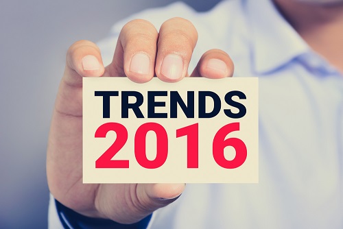 Trends 2016 Written on Business Card