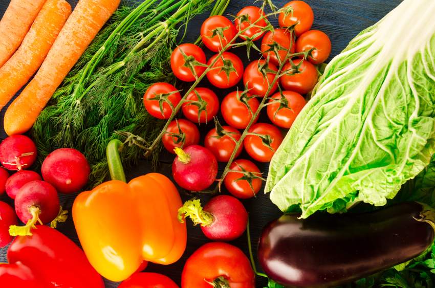 Fresh vegetables. Colorful vegetables background. Healthy vegetable . Assortment of fresh vegetables close up.Healthy food .